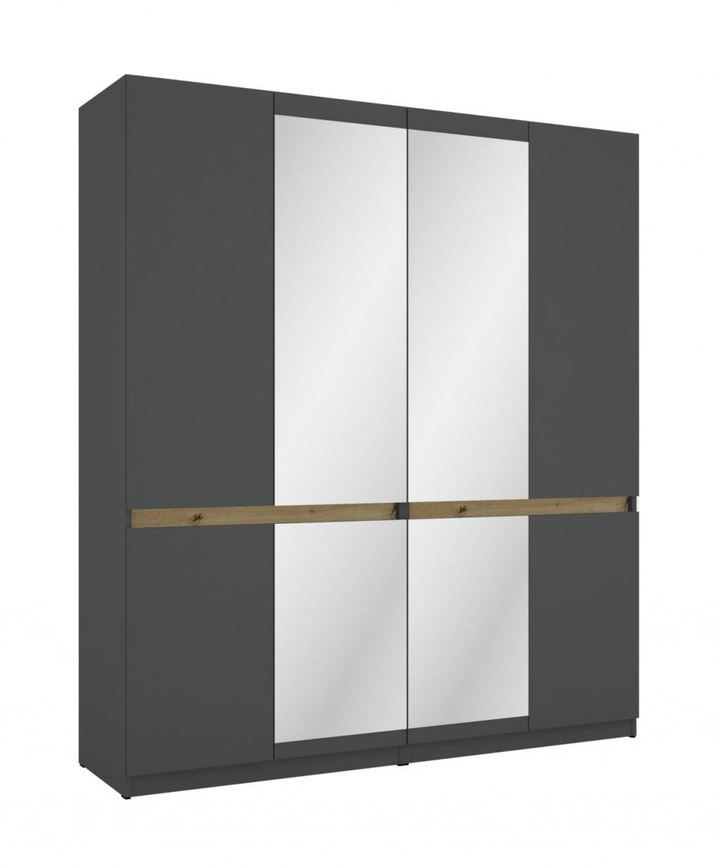 Boss gardróbszekrény - 180 cm, 2 fózolt tükör ajtóval (DIV)