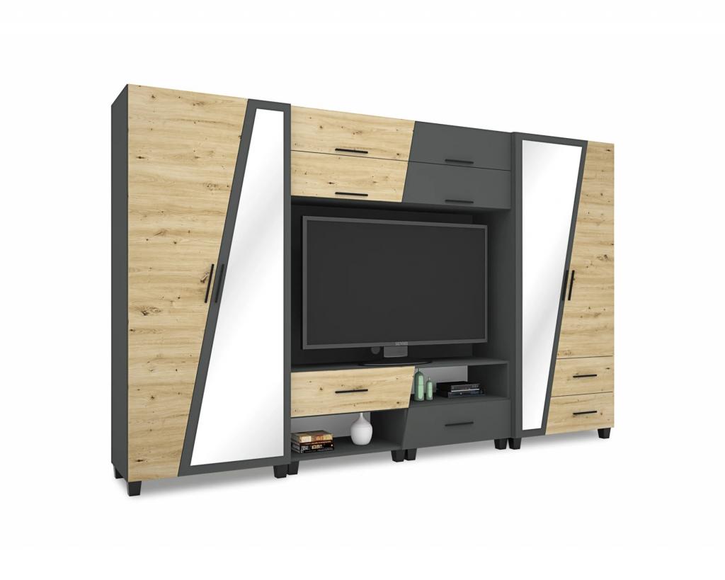 Onix szekrénysor bútorlap vagy tükrös ajtóval- 340 cm széles (DIV)