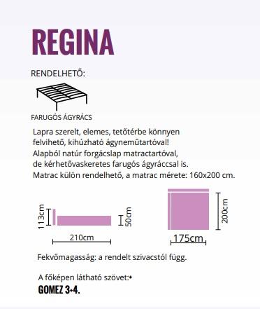 Regina franciaágy matrac nélkül (K)