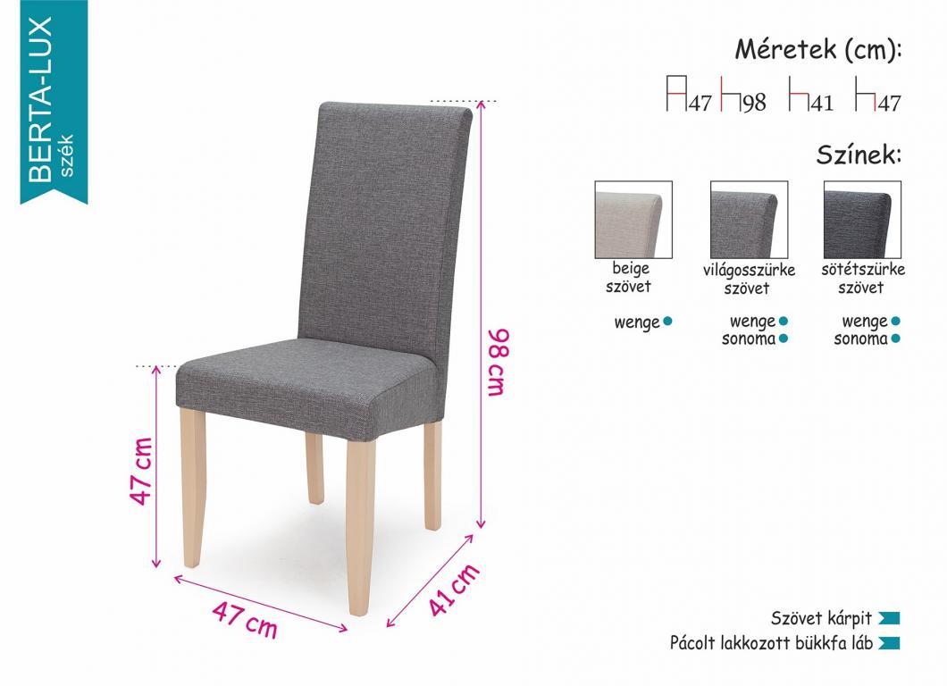 Zoé étkezőgarnitúra Berta Lux székkel - 6 személyes (DIV)