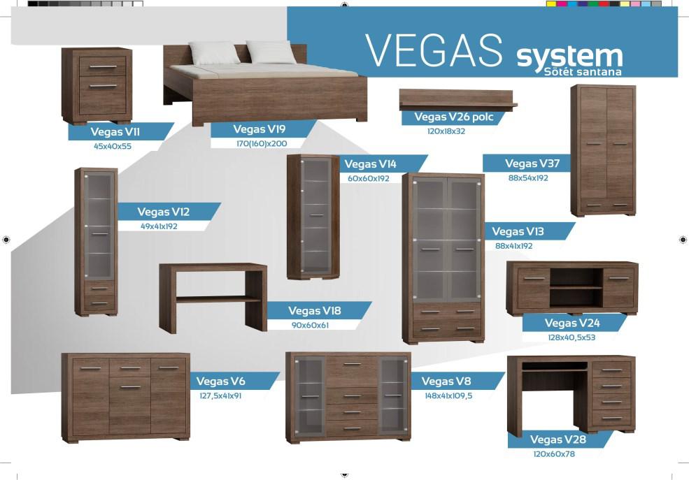 Vegas V19 elem- Ágykeret 160 x 200 (SZD)