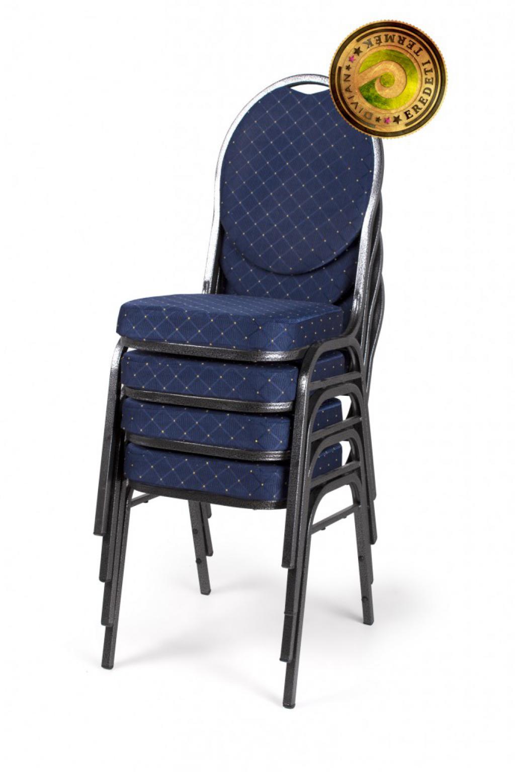 Bankett szék (tárgyalószék) rakásolható - fekete (DIV)