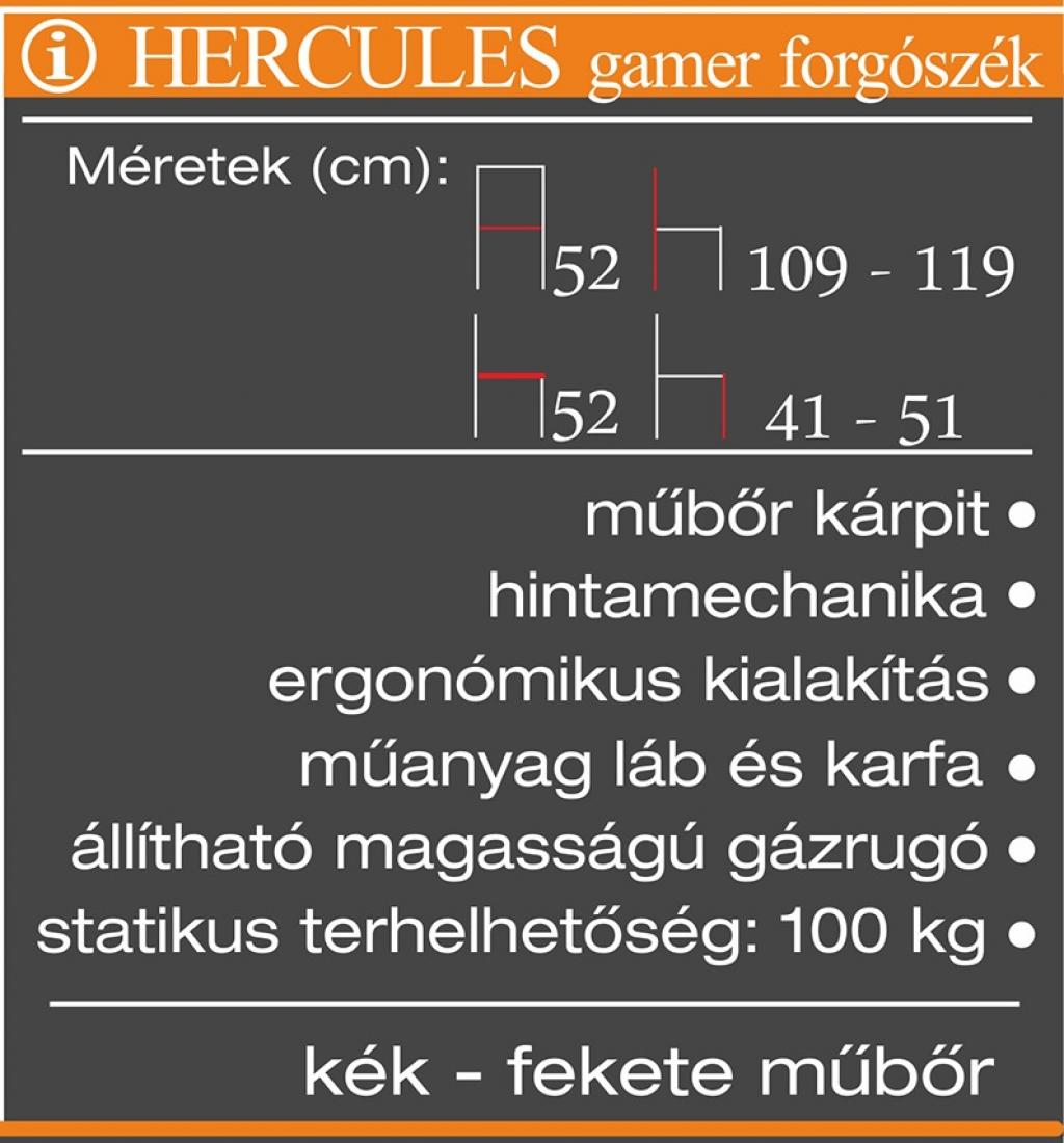 Hercules Gamer forgószék (DIV)