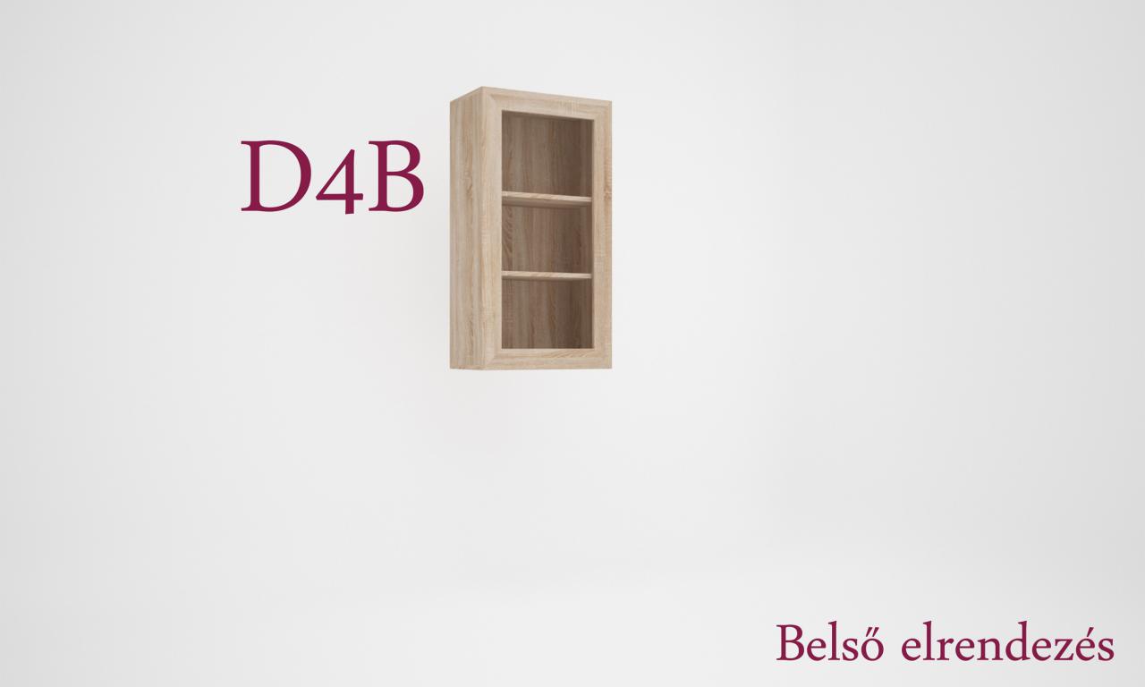 Dany elemes tálaló szekrény D4-es JOBBOS felső vitrines  eleme (DIV)
