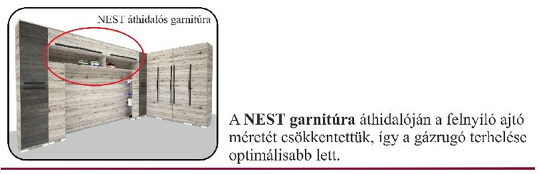 Nest áthidalós hálószoba garnitúra-LED világítással (DIV)