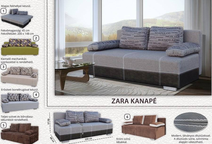 Zara kanapé - extra rugós (K)