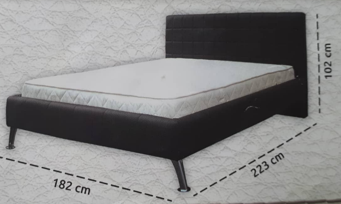 Glória franciaágy ágyráccsal, matrac nélkül (K)