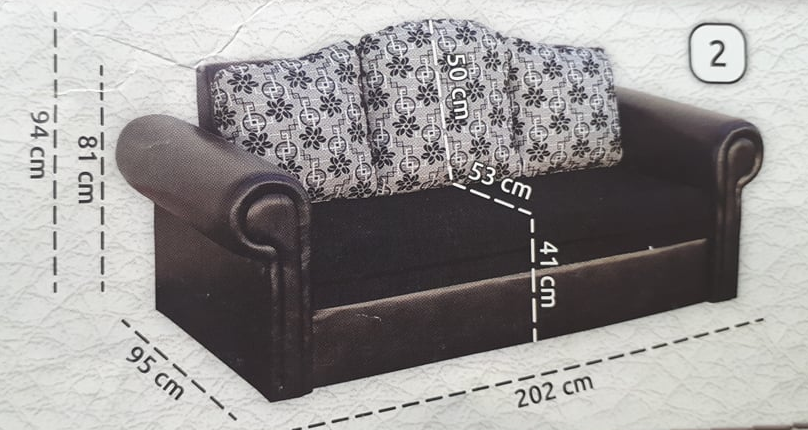 Szahara Lux kanapé kocka/kerek karral (K)