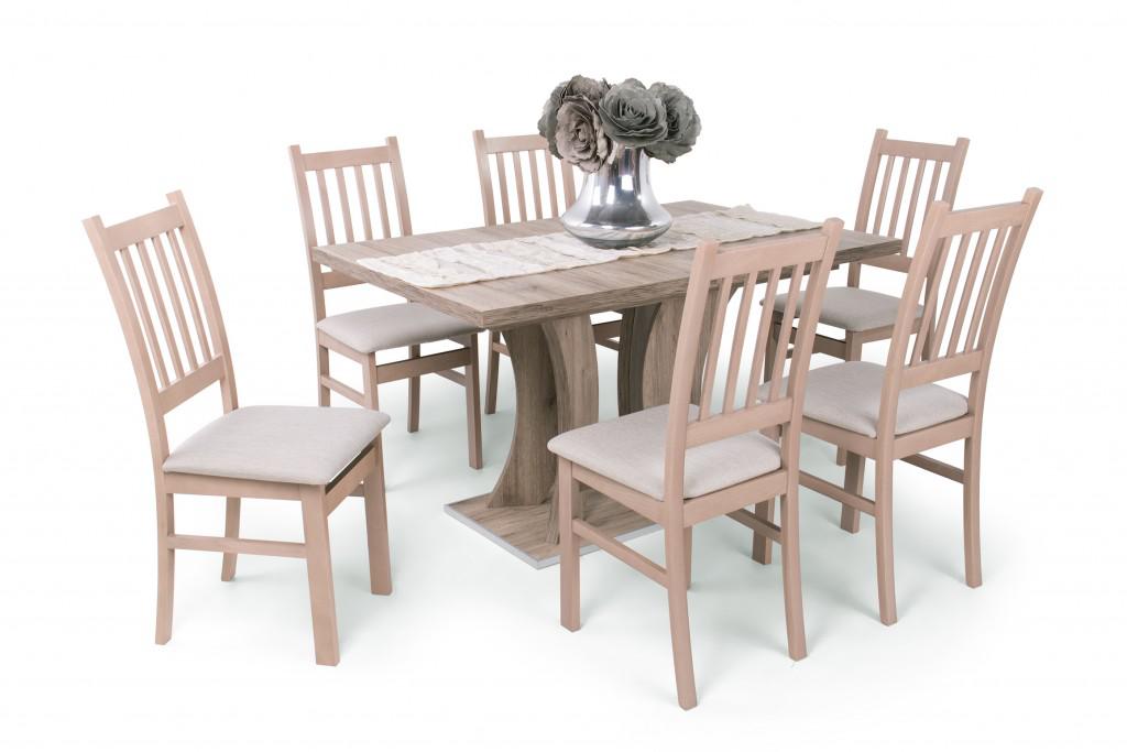 Bella asztal étkezőgarnitúra Delta székkel - 6 személyes (DIV)
