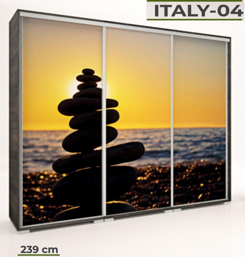 Italy Style tolóajtós gardróbszekrény 239 cm (04) (DIV)