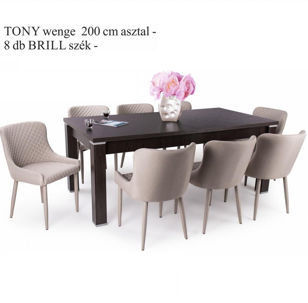Brill étkezőgarnitúra Tony asztallal - 8 személyes (DIV)