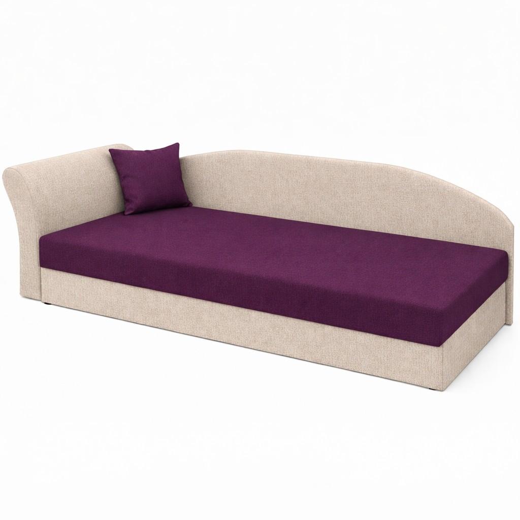 Egyszemélyes karfás-támlás heverő 10 cm szivaccsal (J)