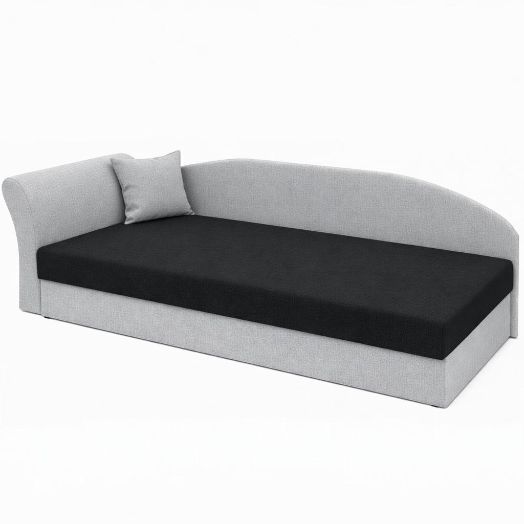 Egyszemélyes karfás-támlás heverő 10 cm szivaccsal (J)