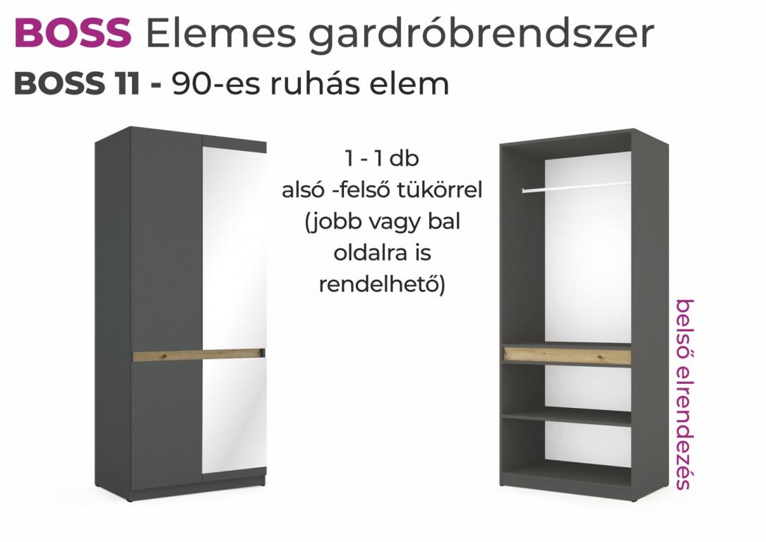 BOSS 11 - ruhás elem - bal oldali tükrökkel - 90 cm (DIV)