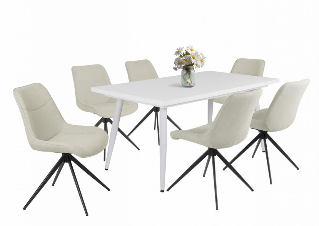 Fox étkezőgarnitúra Alaska asztallal - 6 személyes (DIV)