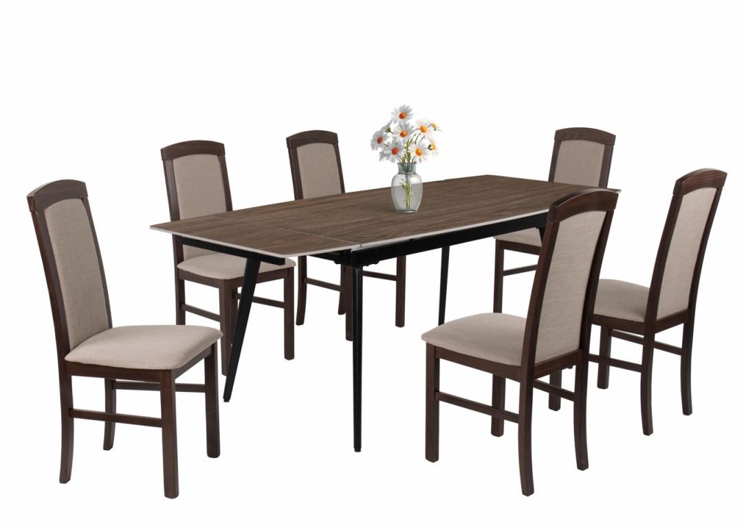 Barbi étkezőgarnitúra Rebeka asztallal - 6 személyes (DIV)