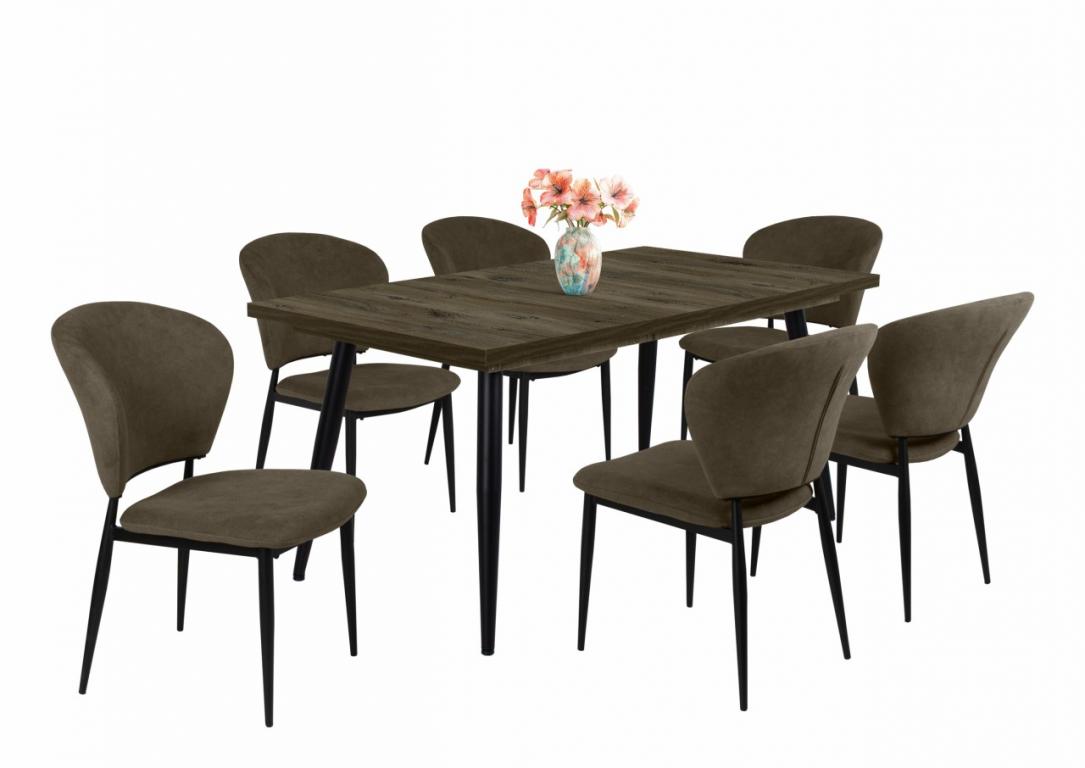 Anett étkezőgarnitúra Alaska asztallal - 6 személyes (DIV)