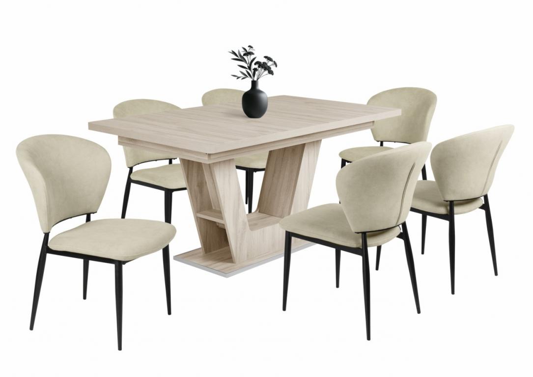 Anett étkezőgarnitúra Prága asztallal - 6 személyes (DIV)