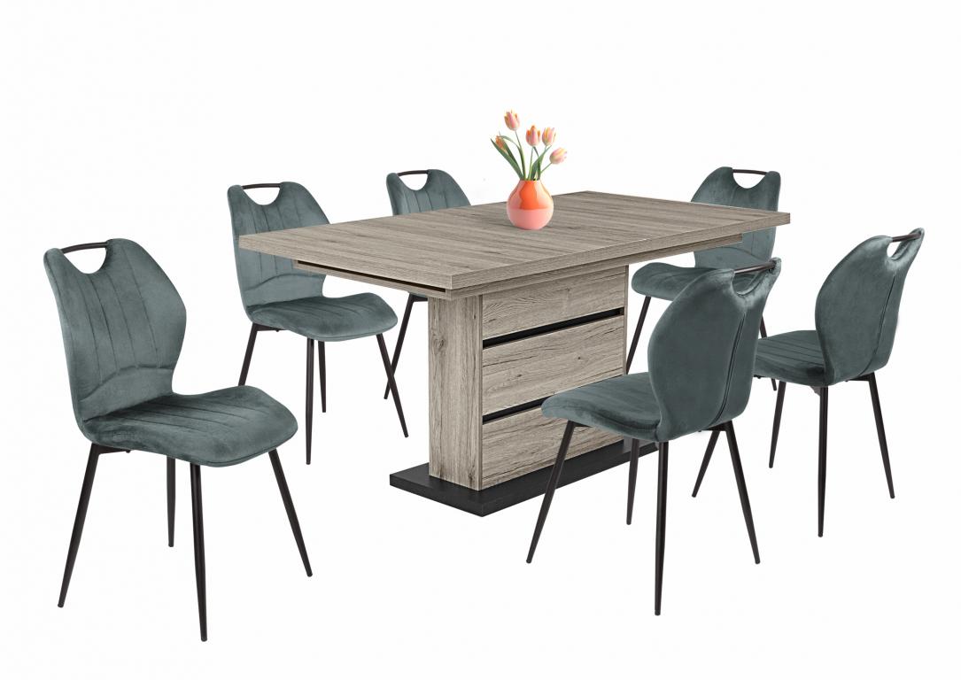 Kinga étkezőgarnitúra Sydney asztallal - 6 személyes (DIV)
