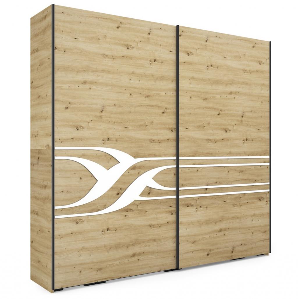 Ronin tolóajtós gardróbszekrény - 254 cm széles, 2 ajtós változat (DIV)