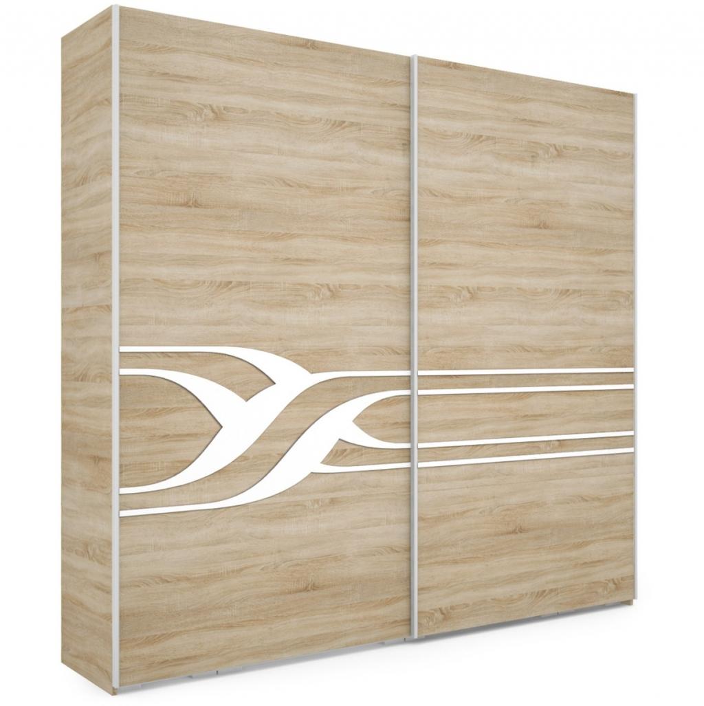 Ronin tolóajtós gardróbszekrény - 254 cm széles, 2 ajtós változat (DIV)