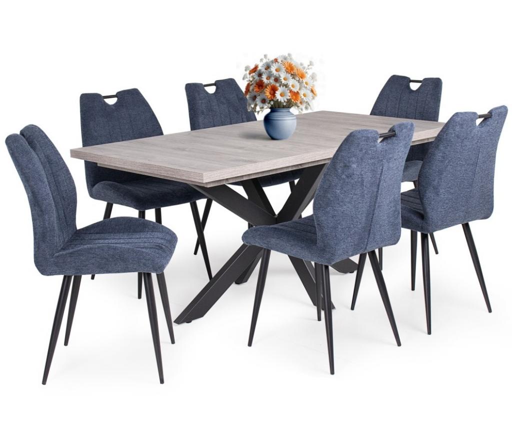 Nelly étkezőgarnitúra Dorothy asztallal - 6 személyes (DIV)