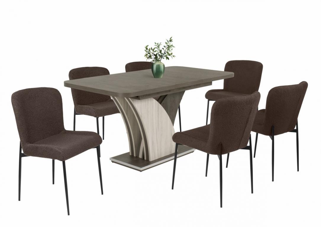 Blanka étkezőgarnitúra Enzo asztallal - 6 személyes (DIV)