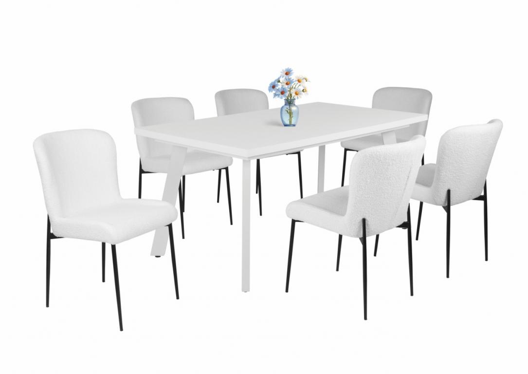 Blanka étkezőgarnitúra Linett asztallal - 6 személyes (DIV)