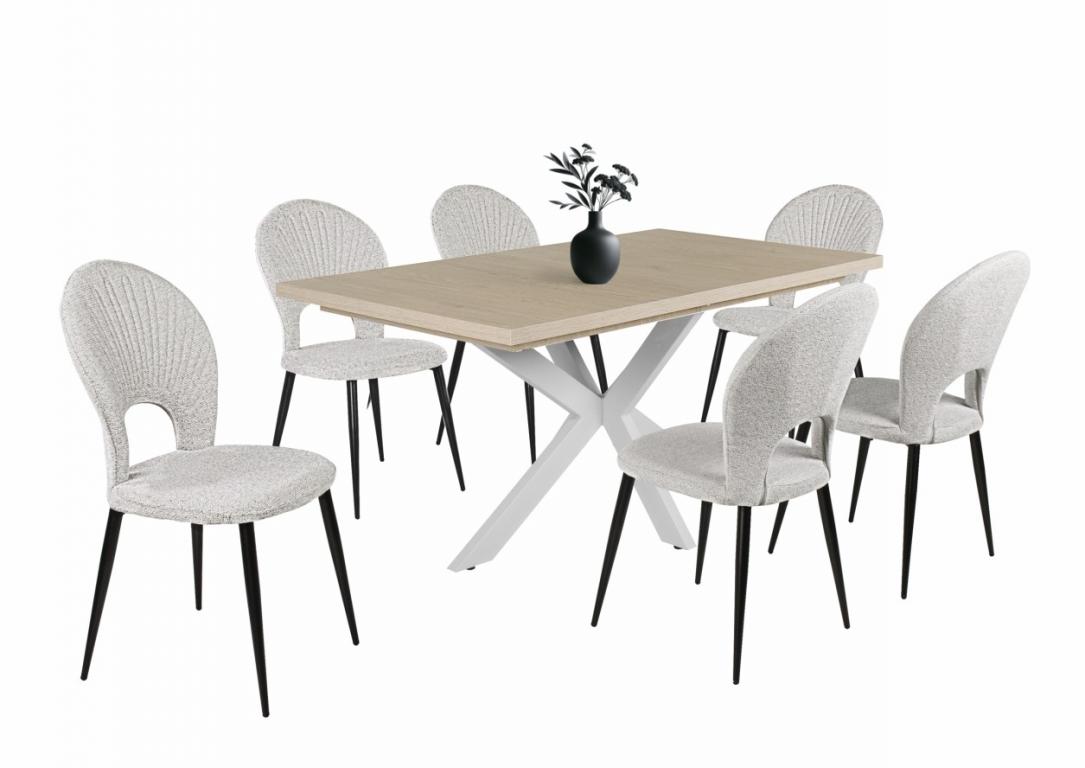 Mango étkezőgarnitúra Dorothy asztallal - 6 személyes (DIV)