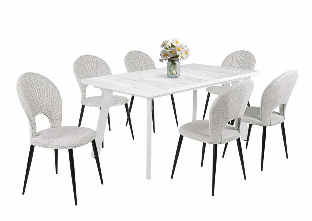 Mango étkezőgarnitúra Linett asztallal - 6 személyes (DIV)
