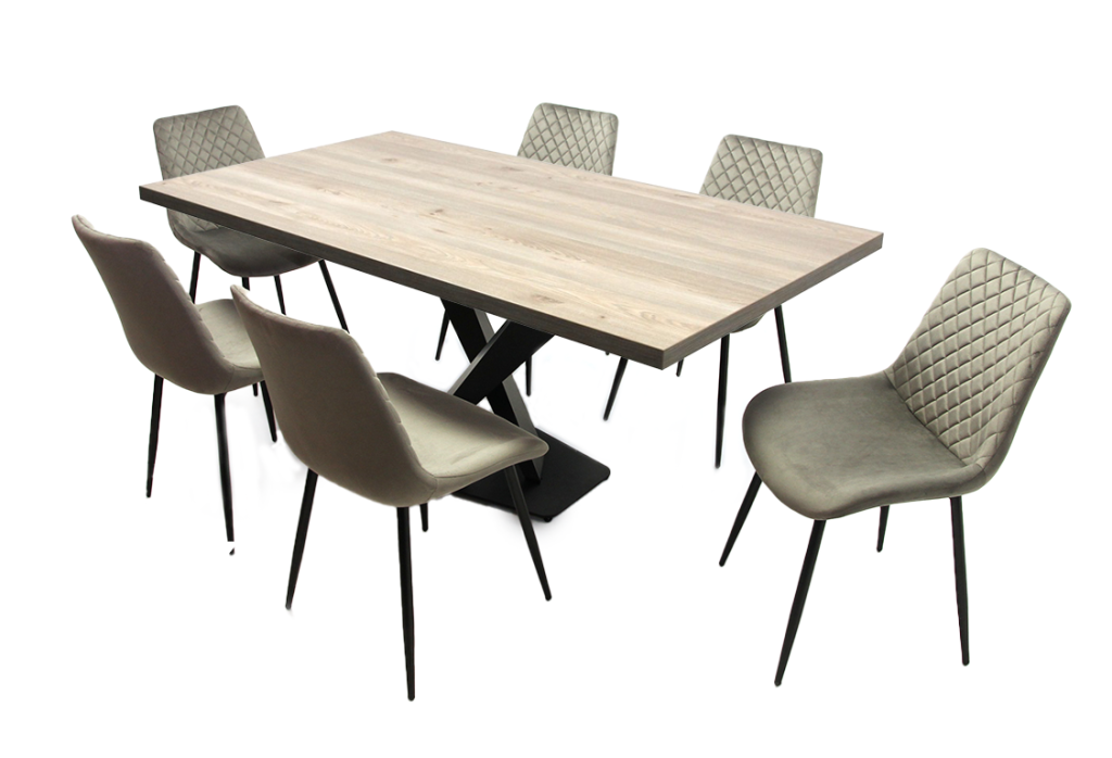 Onyx étkezőgarnitúra Orien asztallal - 6 személyes (SZD)