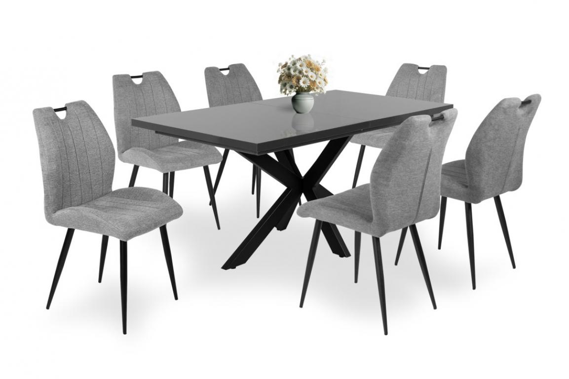 Nelly étkezőgarnitúra Magasfényű Dorothy asztallal - 6 személyes (DIV)