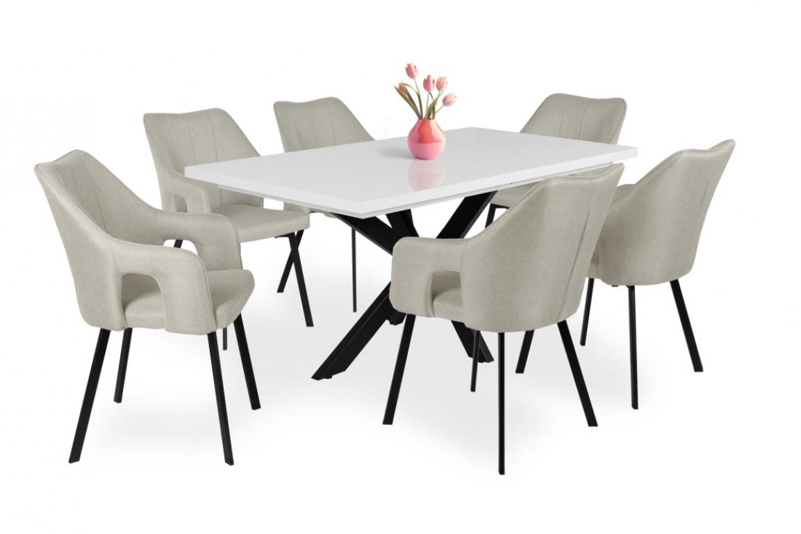 Imperial étkezőgarnitúra Magasfényű Dorothy asztallal - 6 személyes (DIV)