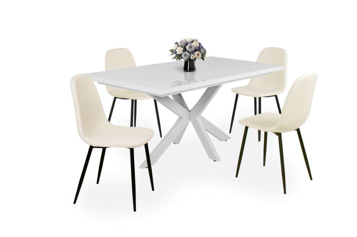 Ted étkezőgarnitúra Magasfényű Dorothy asztallal - 4 személyes (DIV)