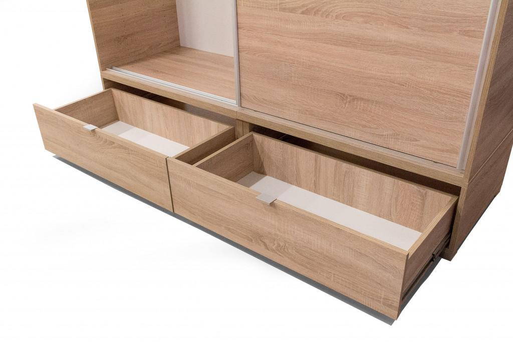 Baku tolóajtós gardróbszekrény - 120 cm széles (DIV)