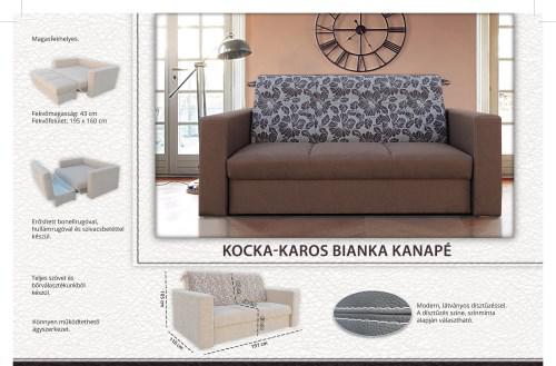 AKCIÓS Kocka karos Bianka kanapé - extra rugós (K)