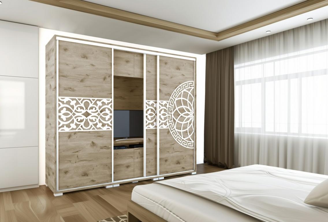 Lotus TV-s tolóajtós gardróbszekrény - 239 cm széles (DIV)