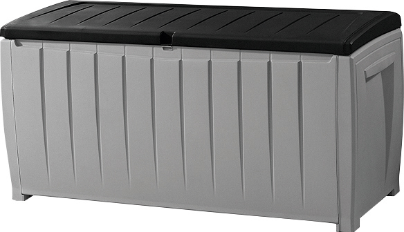 KETER NOVEL műanyag kerti tároló doboz, szürke/fekete - 340L  (Méret:) (RP)