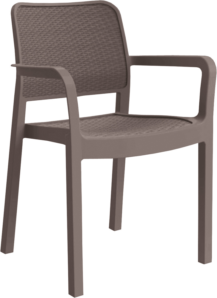 ALLIBERT SAMANNA műanyag kerti szék, cappuccino (Méret: 53 x 58 x 83 cm) (RP)