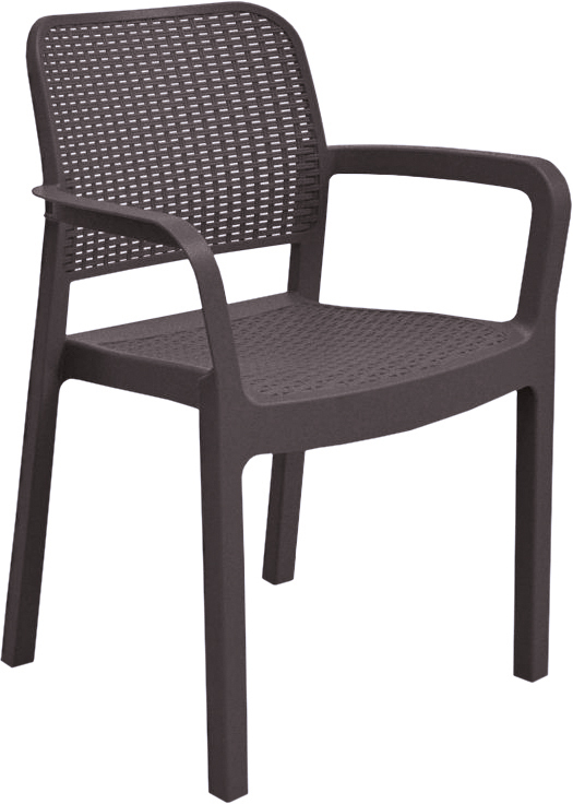 ALLIBERT SAMANNA műanyag kerti szék - barna (Méret: 53 x 58 x 83 cm) (RP)
