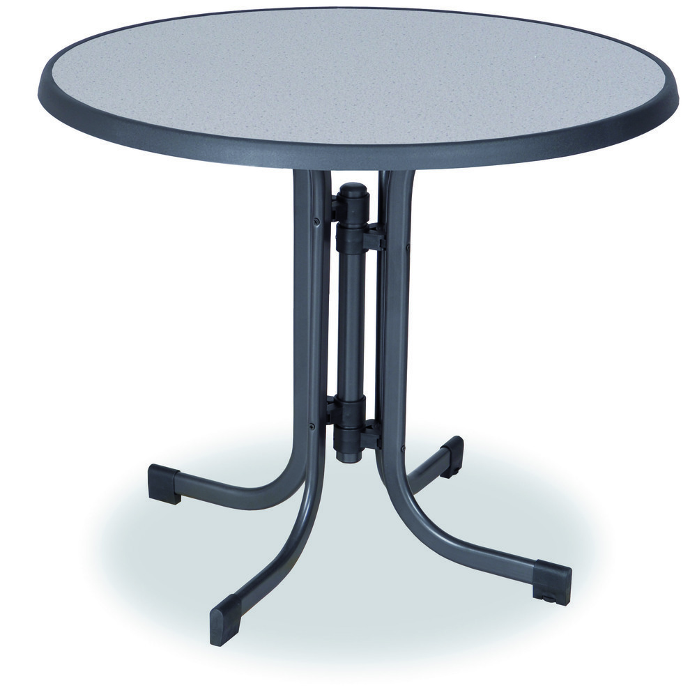 DAJAR PIZARRA összecsukható fém kerti körasztal - ø 85 cm (Méret: ø 85 x) (RP)
