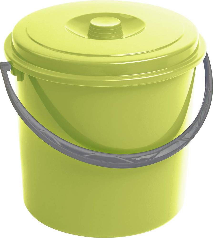 CURVER műanyag háztartási vödör fedéllel 10 L - zöld (29 x 28 x 27) (RP)