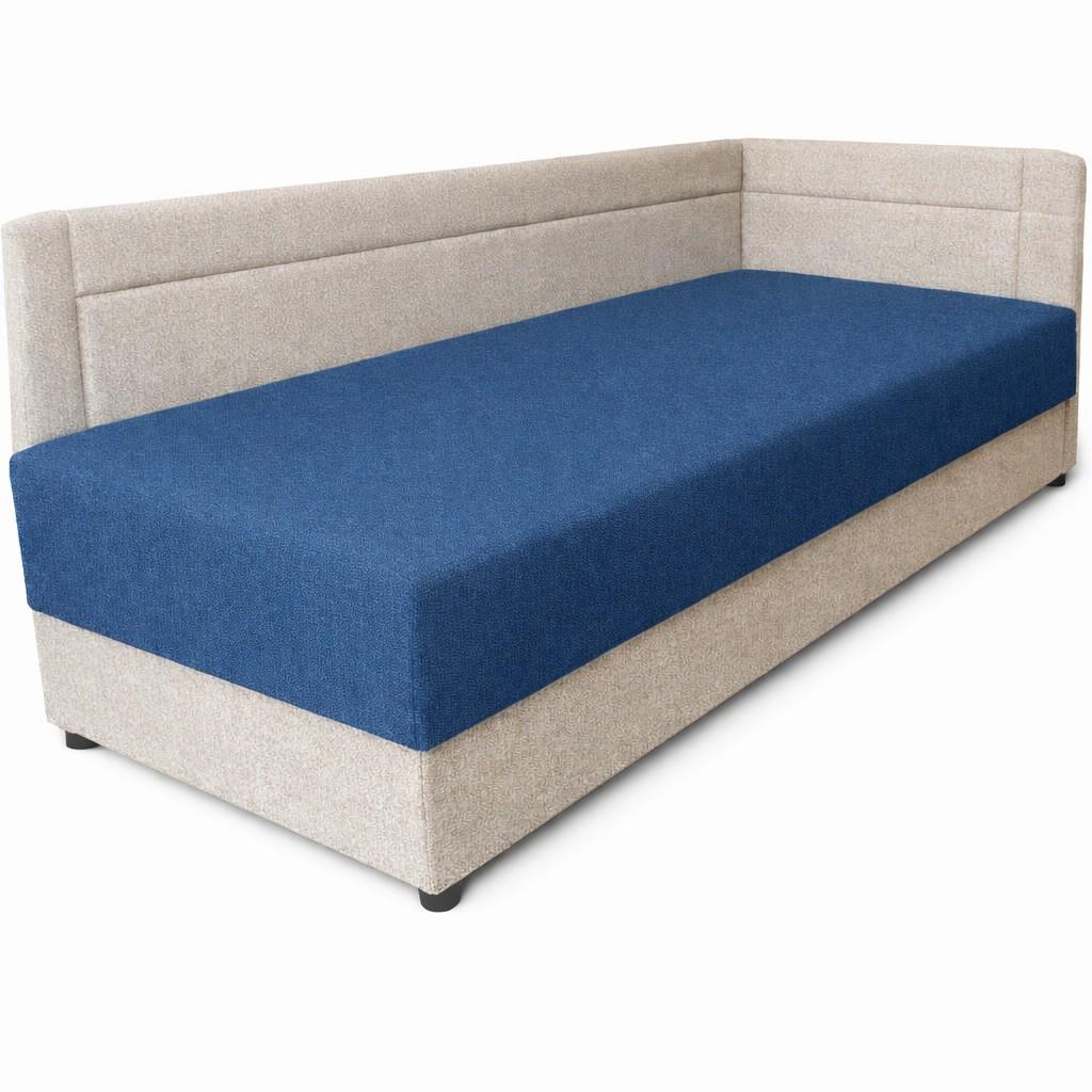 Egyszemélyes saroktámlás heverő 10 cm szivaccsal (J)