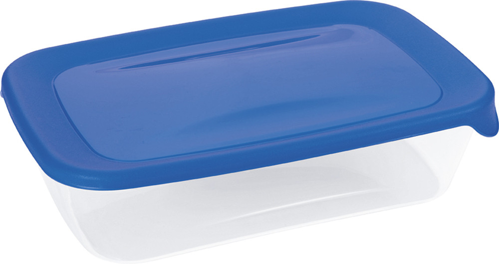 CURVER Fresh & go műanyag, téglalap alakú élelmiszerdoboz, 1 literes - kék-átlátszó (RP)