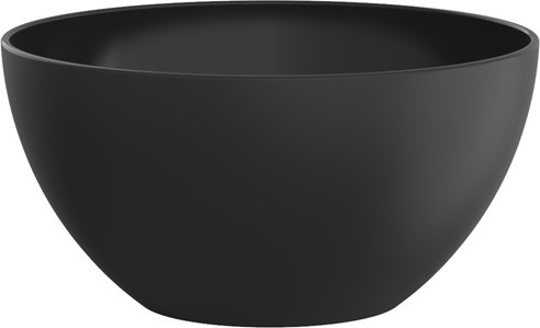 ROTHO Caruba műanyag tányér, 12,5 cm, 0,45 literes, fekete (RP)