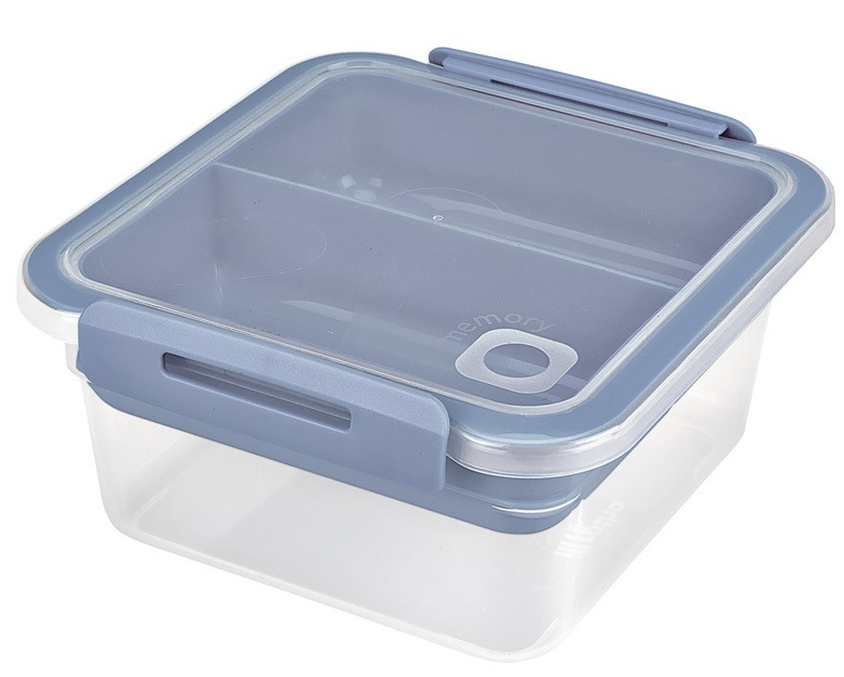 ROTHO Memory 1 literes műanyag uzsonnás doboz - átlátszó/kék (RP)