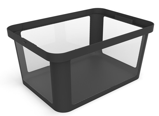 ROTHO Albris 45 literes műanyag tároló doboz - fekete/átlátszó (RP)