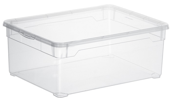 ROTHO Clearbox 10 literes műanyag tároló doboz fedéllel - átlátszó (RP)