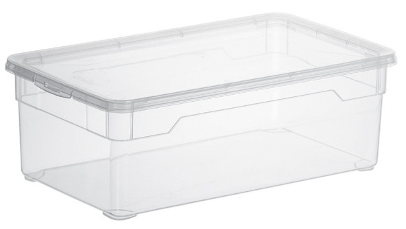 ROTHO Clearbox 5 literes műanyag tároló doboz fedéllel - átlátszó (RP)