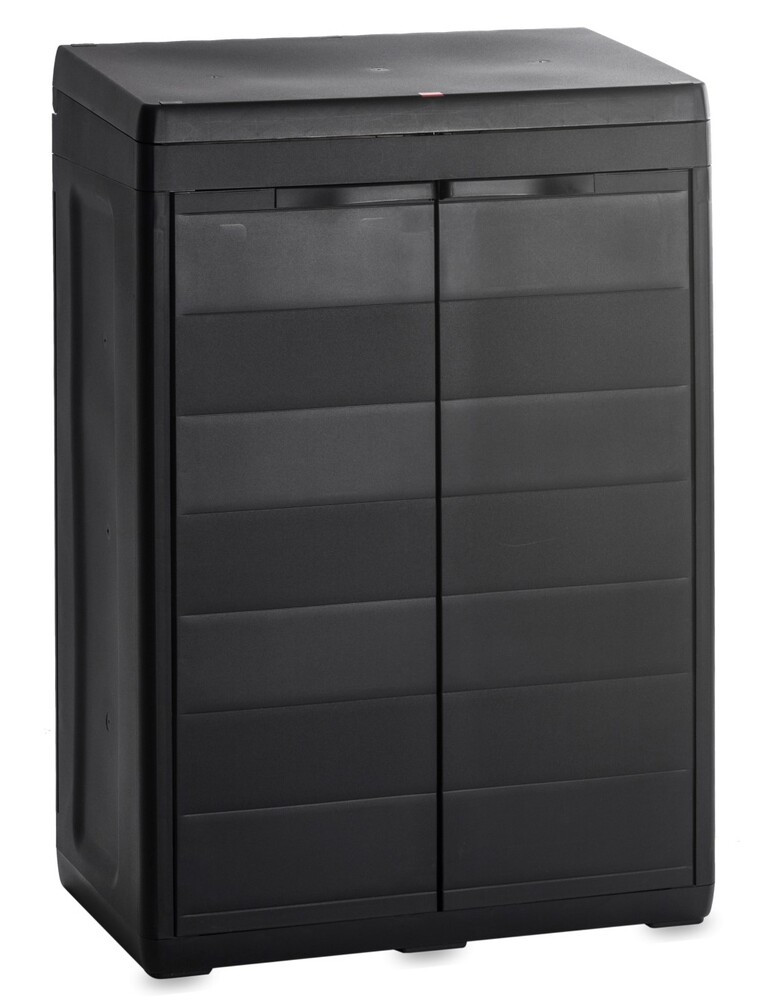 TOOMAX Elegance S black beltéri-kültéri műanyag szelektív hulladékrendszerező tároló - fekete (RP)